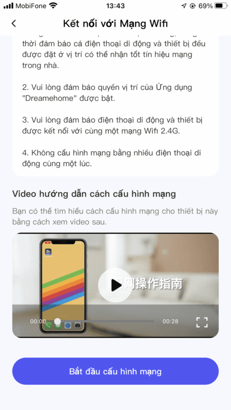 Hướng dẫn kết nối Dreame Home