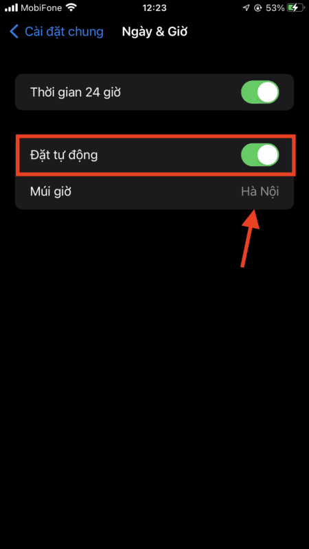 Thay đổi múi giờ trên IOS
