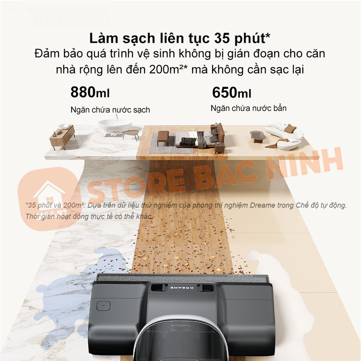 Máy Hút Bụi Lau Nhà Cầm Tay Khô Và Ướt Dreame H14