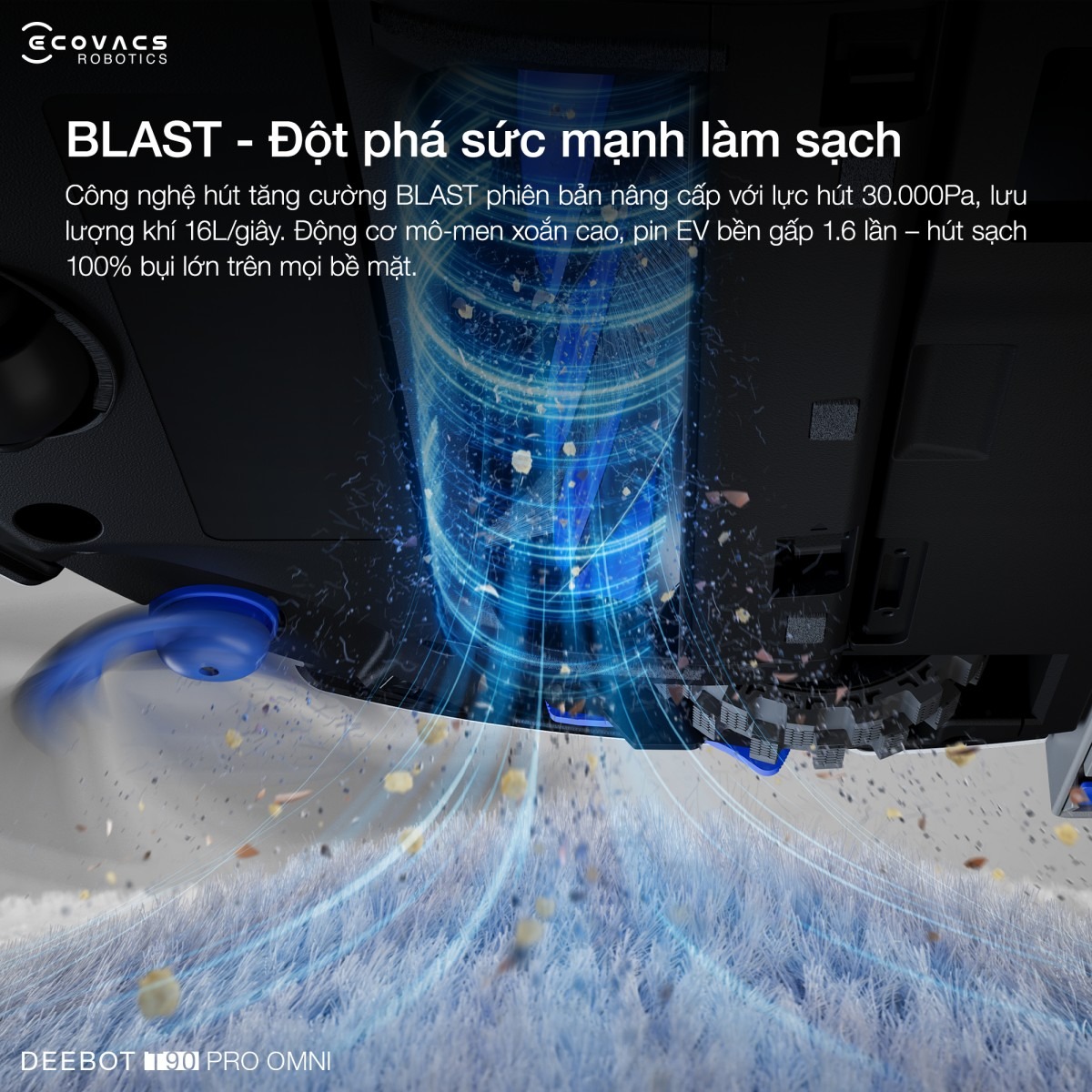 Robot hút bụi Ecovacs T90 Pro Omni