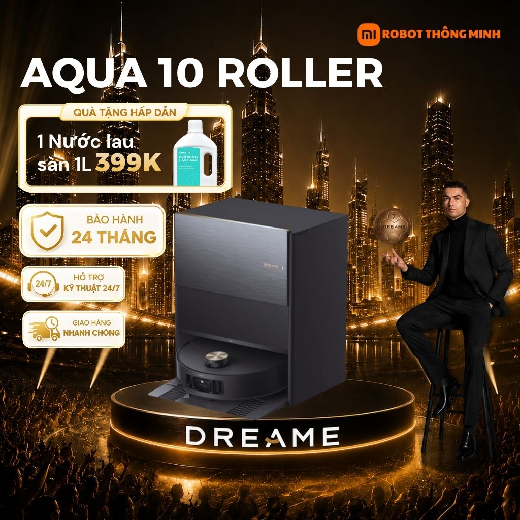 Robot hút bụi Dreame Aqua 10 Roller