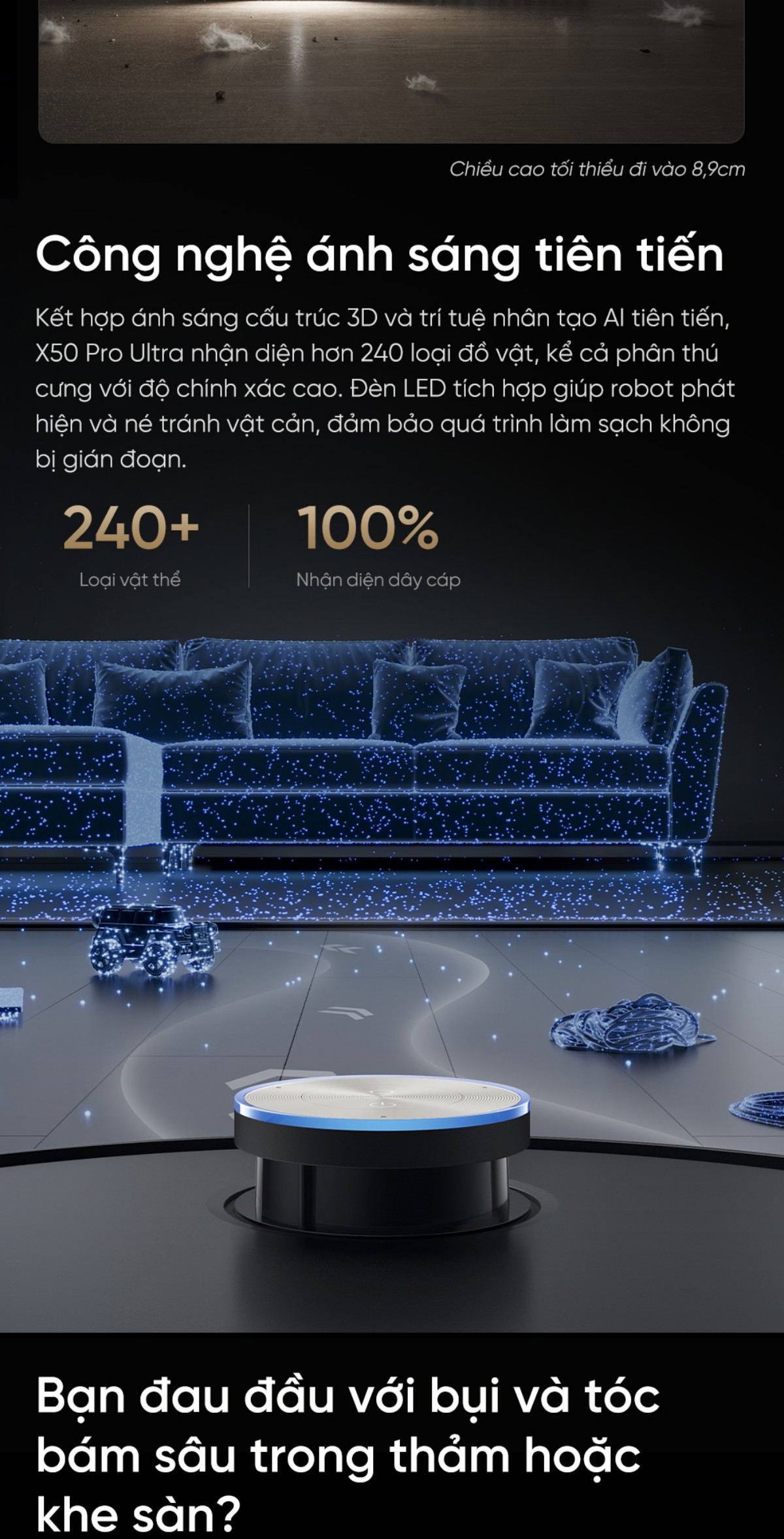 Robot hút bụi Dreame X50 Pro Ultra