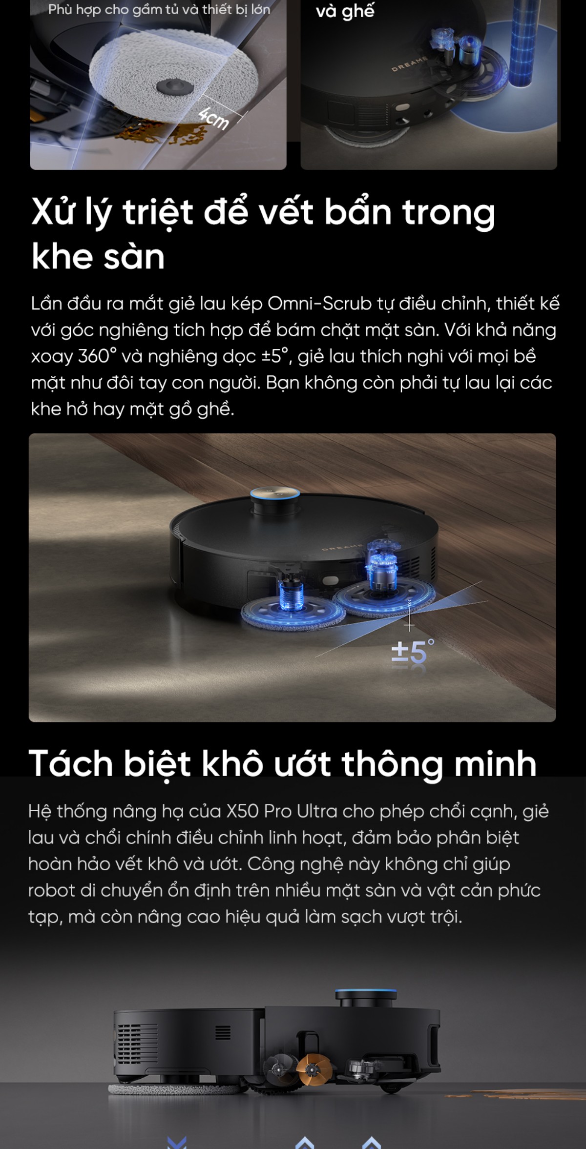 Robot hút bụi Dreame X50 Pro Ultra