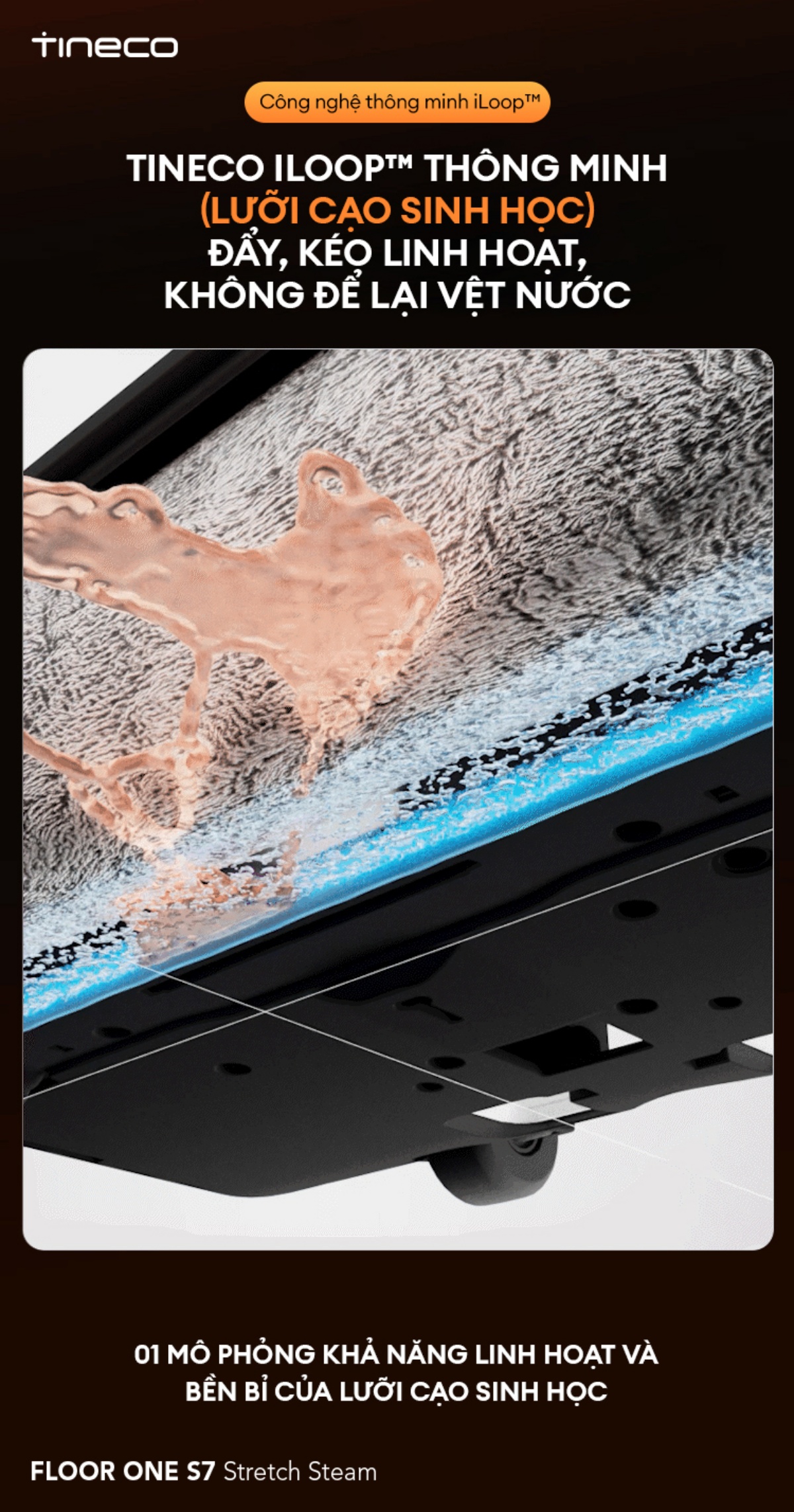 Máy hút bụi lau nhà cầm tay Tineco Floor One S7 Stretch Steam