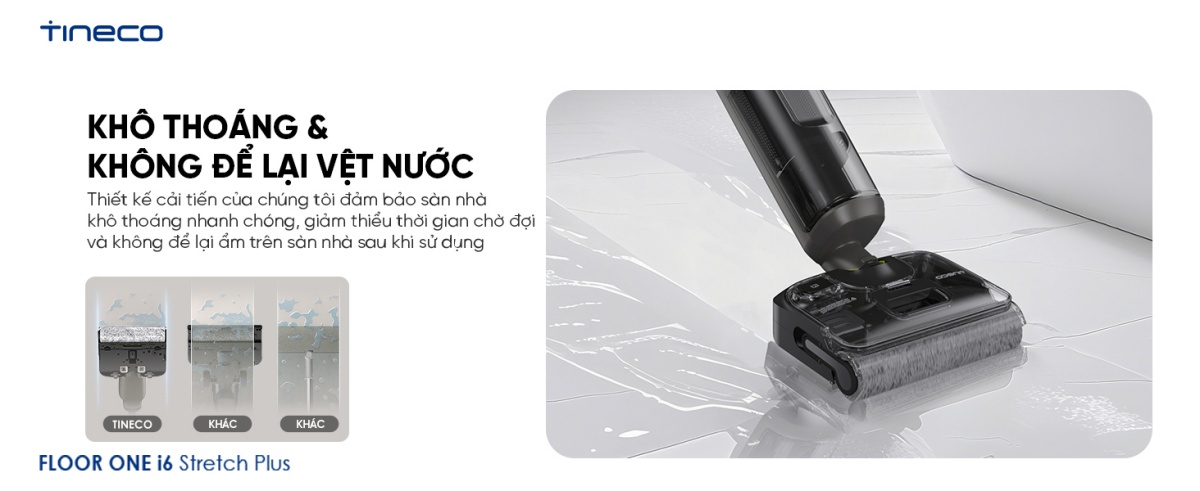 Máy hút bụi lau sàn khô ướt Tineco Floor One i6 Stretch Plus