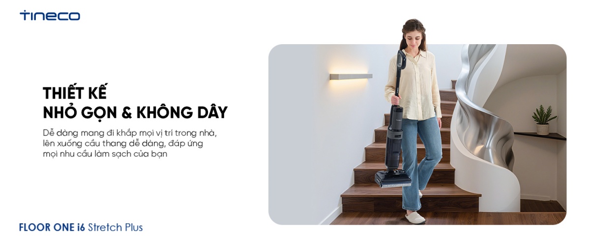 Máy hút bụi lau sàn khô ướt Tineco Floor One i6 Stretch Plus