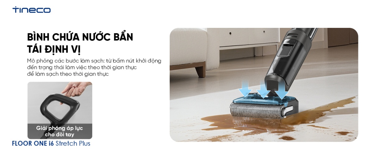 Máy hút bụi lau sàn khô ướt Tineco Floor One i6 Stretch Plus