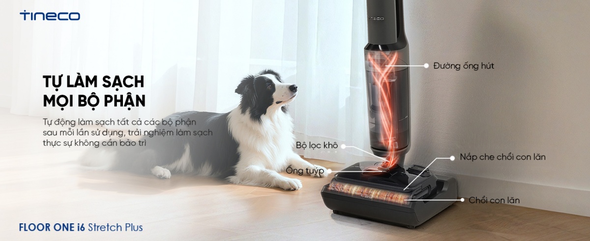 Máy hút bụi lau sàn khô ướt Tineco Floor One i6 Stretch Plus