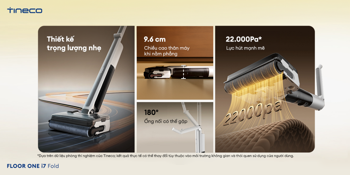 Máy hút bụi lau sàn khô ướt Tineco FLOOR ONE i7 Fold