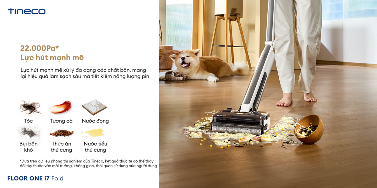 Máy hút bụi lau sàn khô ướt Tineco FLOOR ONE i7 Fold