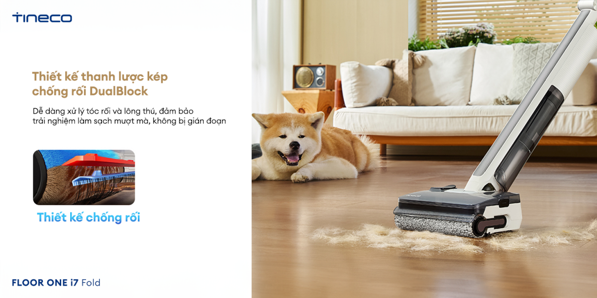 Máy hút bụi lau sàn khô ướt Tineco FLOOR ONE i7 Fold