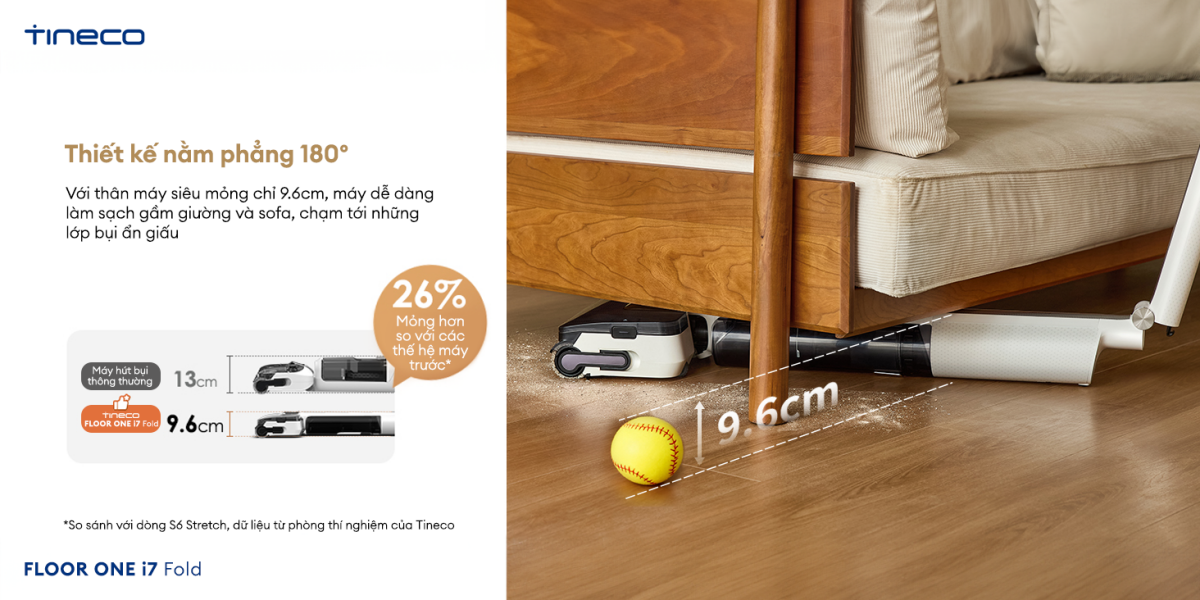 Máy hút bụi lau sàn khô ướt Tineco FLOOR ONE i7 Fold
