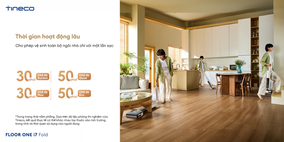 Máy hút bụi lau sàn khô ướt Tineco FLOOR ONE i7 Fold