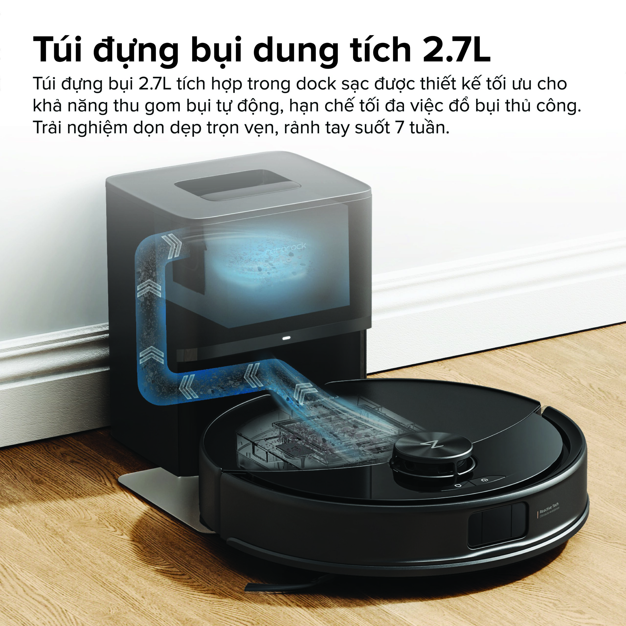 Robot Hút Bụi Lau Nhà Roborock Q10 VF+