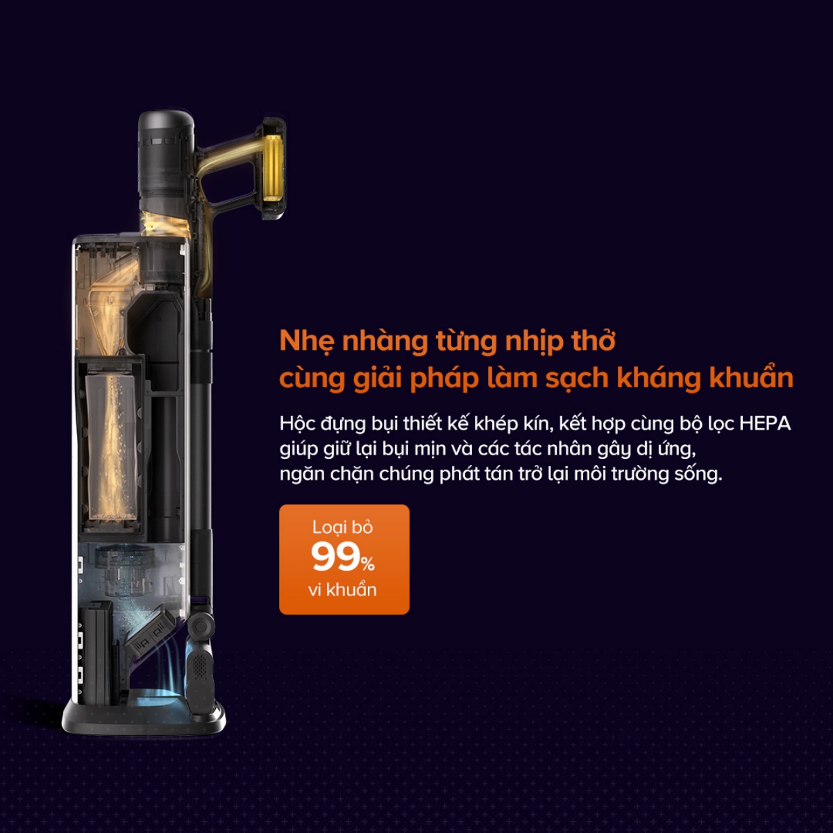 Máy hút bụi cầm tay Roborock H60 Hub Pro