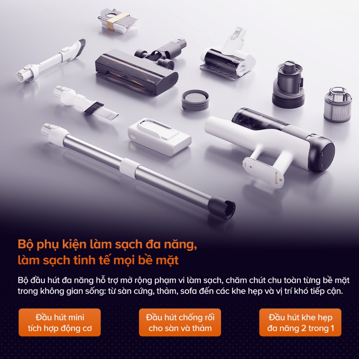 Máy hút bụi cầm tay Roborock H60 Hub Pro