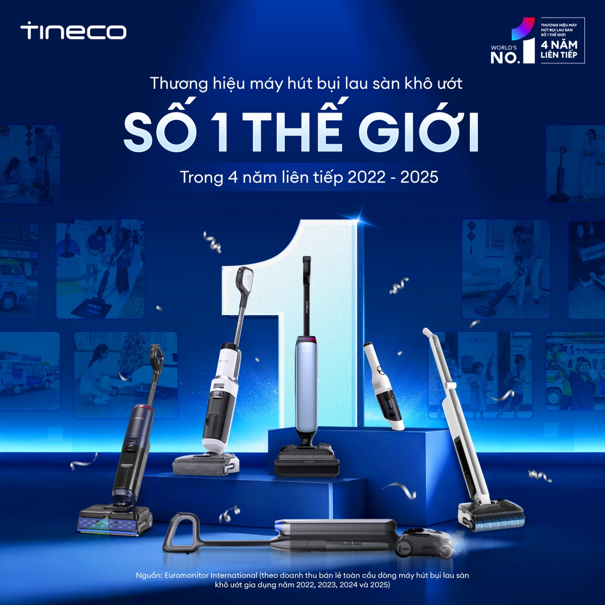 Máy hút bụi lau sàn khô ướt Tineco Floor One S6 Stretch Max