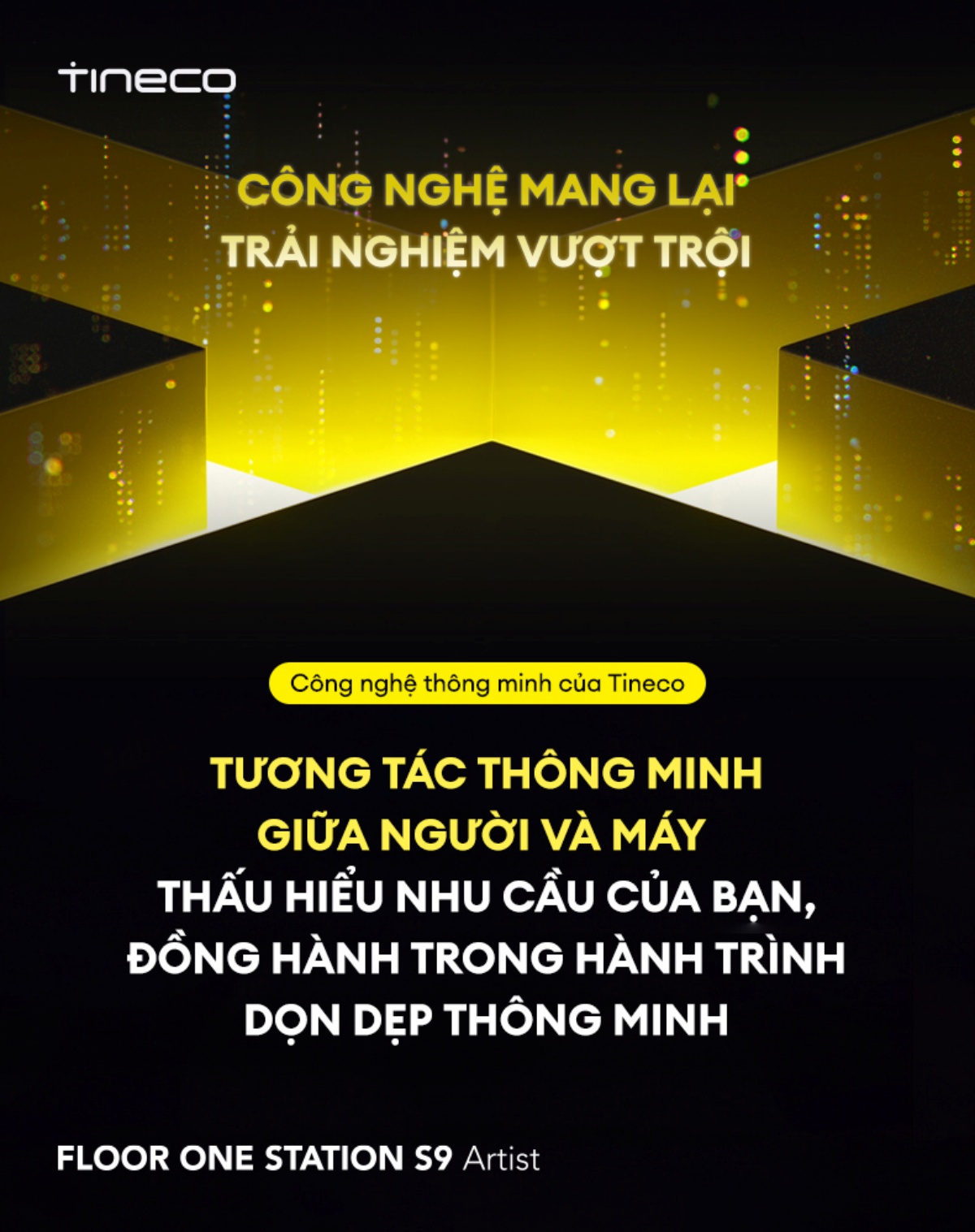 Máy hút bụi lau sàn khô ướt Tineco Floor One Station S9 Artist