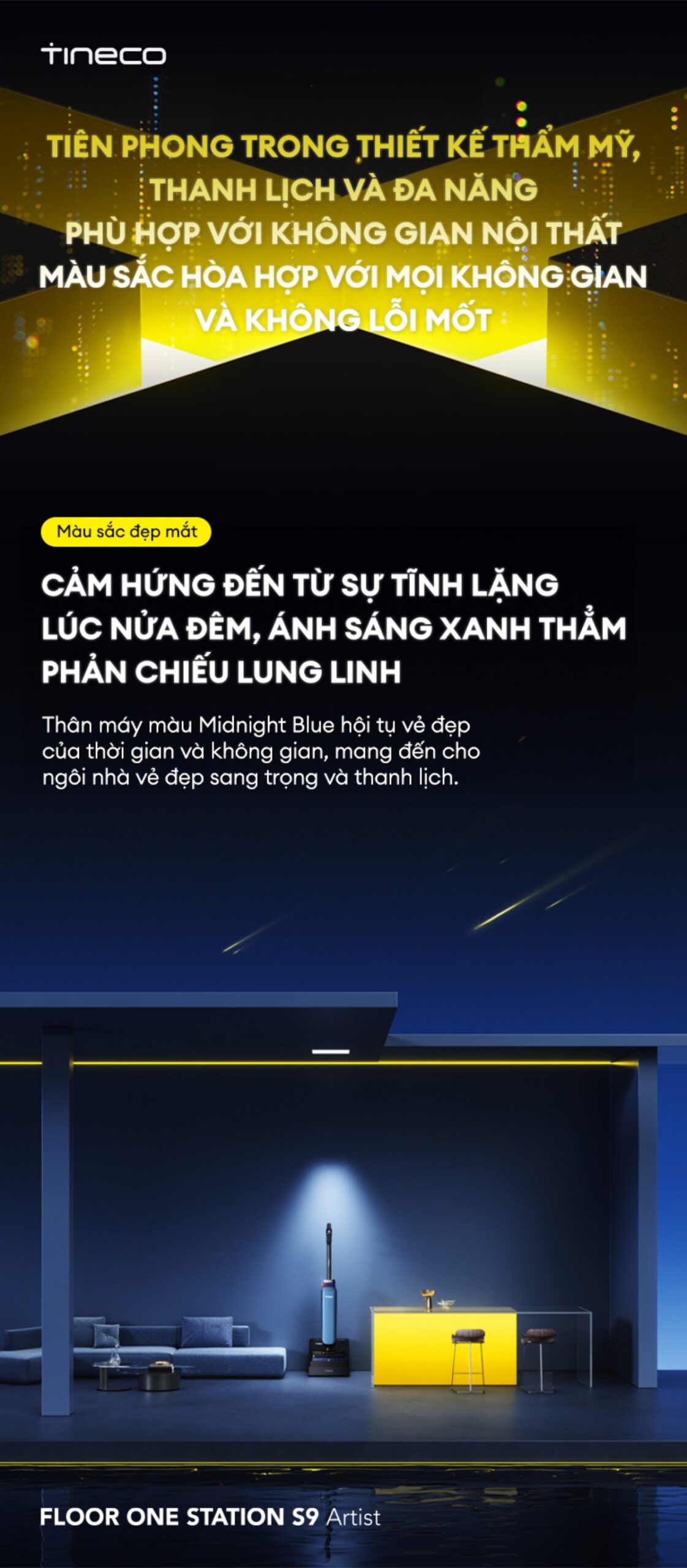 Máy hút bụi lau sàn khô ướt Tineco Floor One Station S9 Artist