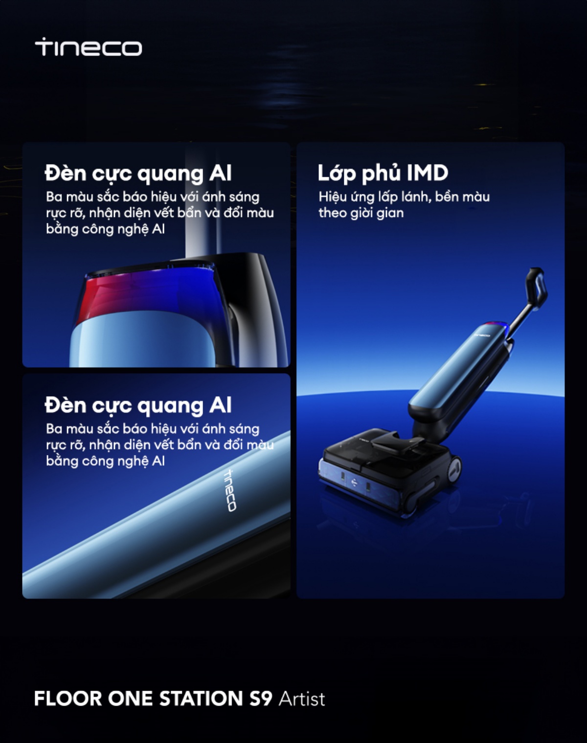 Máy hút bụi lau sàn khô ướt Tineco Floor One Station S9 Artist