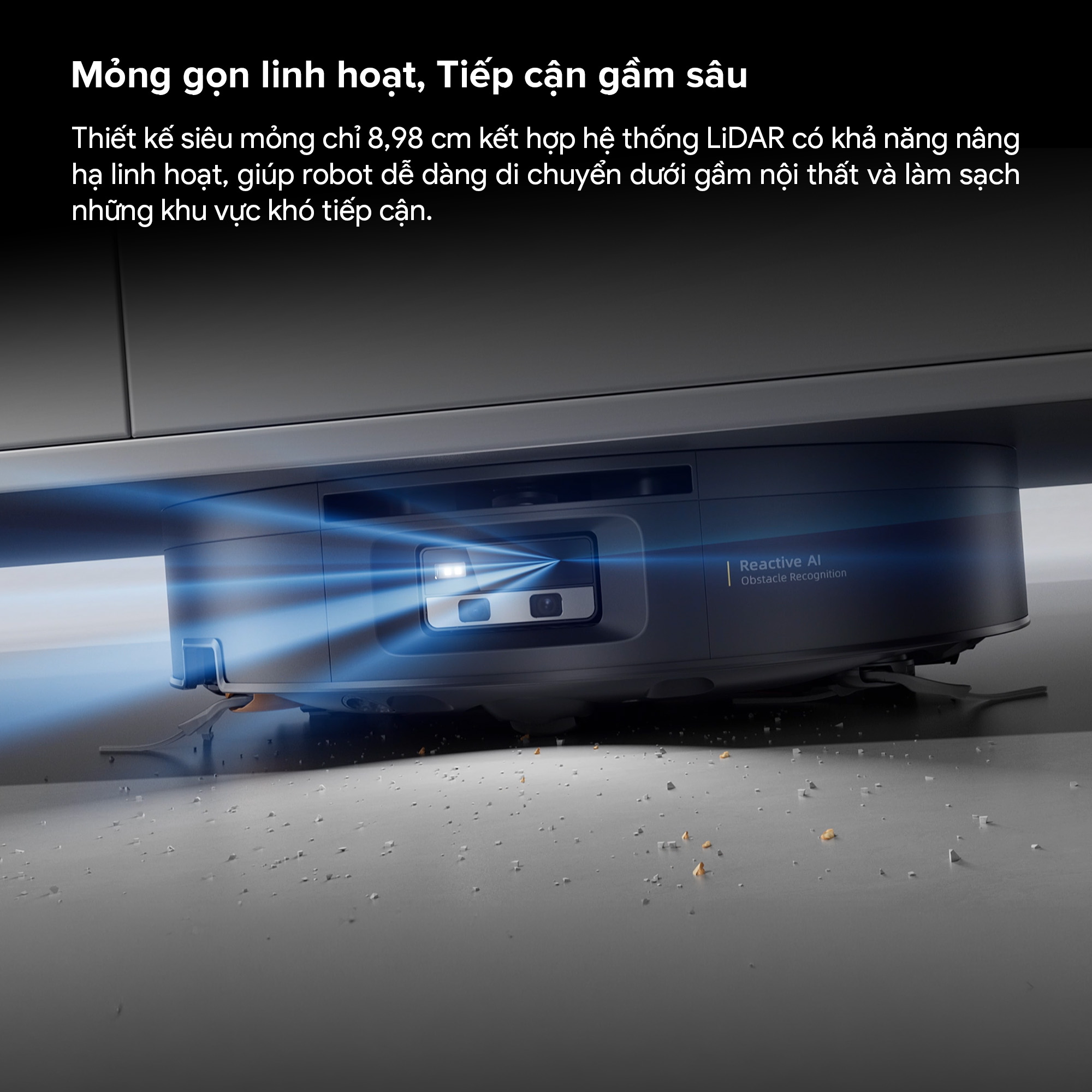 Robot Hút Bụi Lau Nhà Roborock Saros 20 Flow Complete