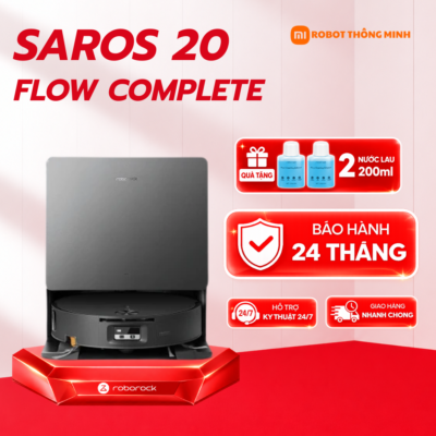 Robot hút bụi lau nhà Roborock Saros 20 Flow Complete chính hãng Bắc Ninh